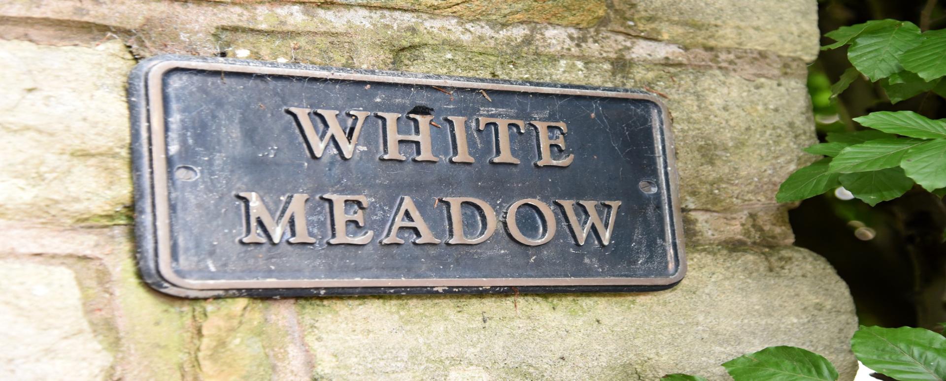 White Meadow Sign